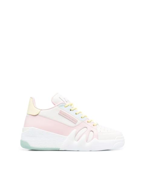 Cuir Pastel colour-block leather sneakers