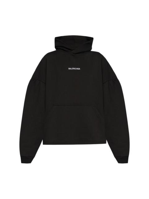 BALENCIAGA logo-embroidered hoodie