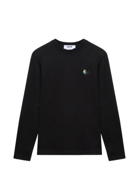MSGM floral long-sleeve top