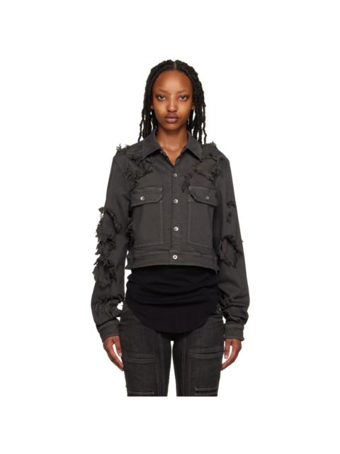 Rick Owens DRKSHDW Gray Cropped Denim Jacket
