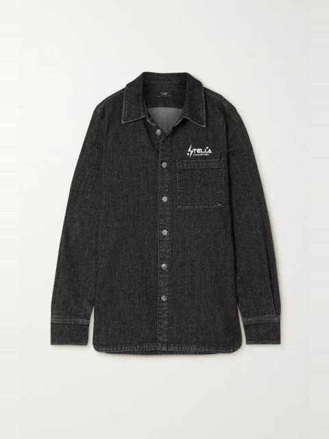Stella McCartney 대형 인쇄 데님 셔츠