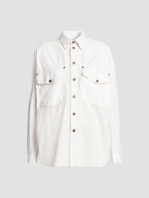 VERSACE Women's La Vacanza Cotton Poplin Utility Shirt - White