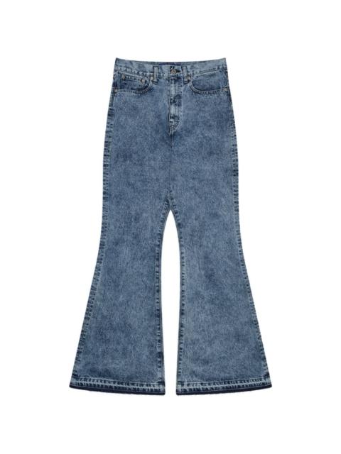 Junya Watanabe MAN acid-wash bootcut  jeans