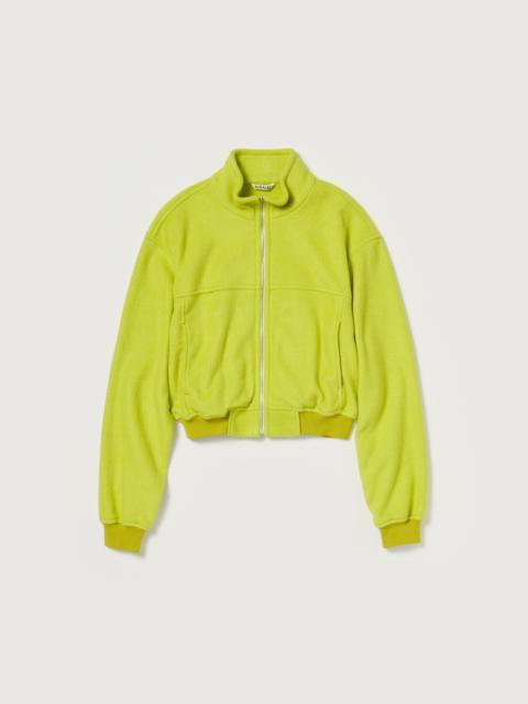 AURALEE PURE SILK COMFORT FLEECE ZIP BLOUSON