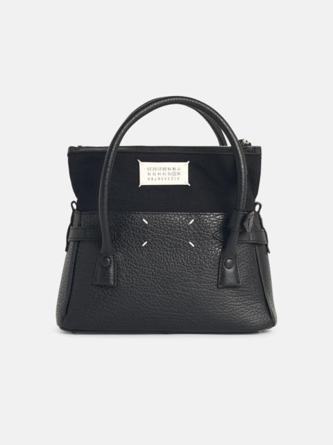 'EAST WEST' BLACK LEATHER BAG