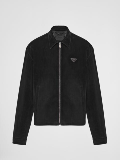 Cotton velvet blouson jacket