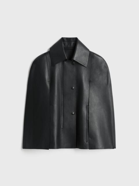 Totême Double leather cape black