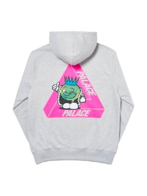 PALACE PALACE Cartoon Printing hooded Logo Pullover Unisex Gray P18HD055