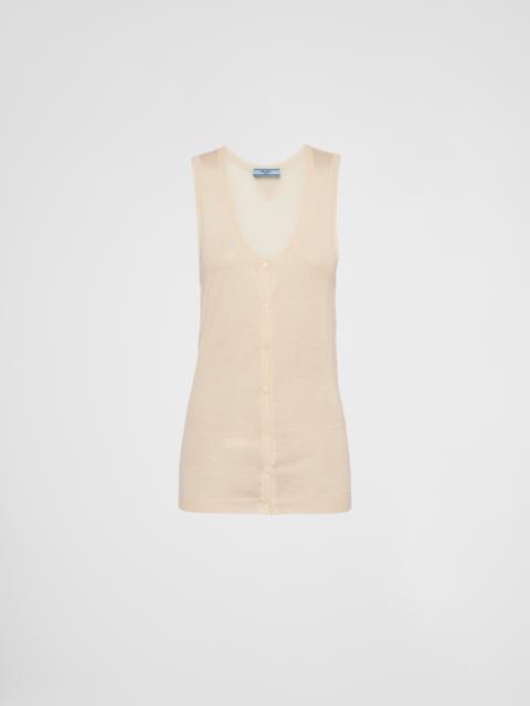 Prada Cashmere and silk tank top