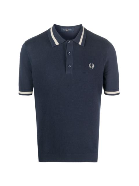 logo-print cotton polo shirt