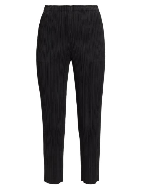 Pleats Please Issey Miyake Women's Basics Pleated Crop Pants - Black