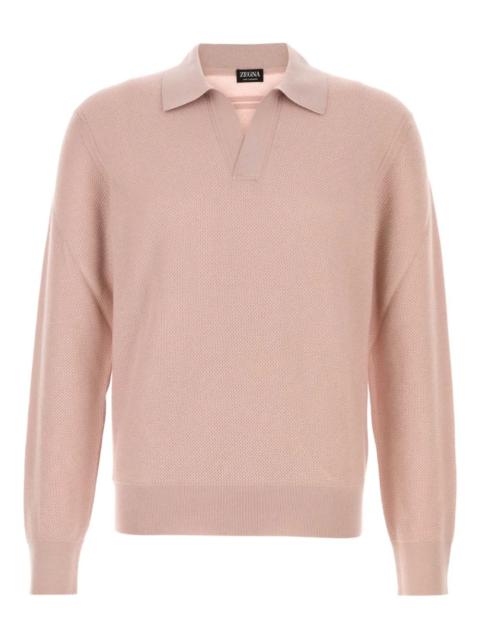 ZEGNA polo-collar cashmere sweater