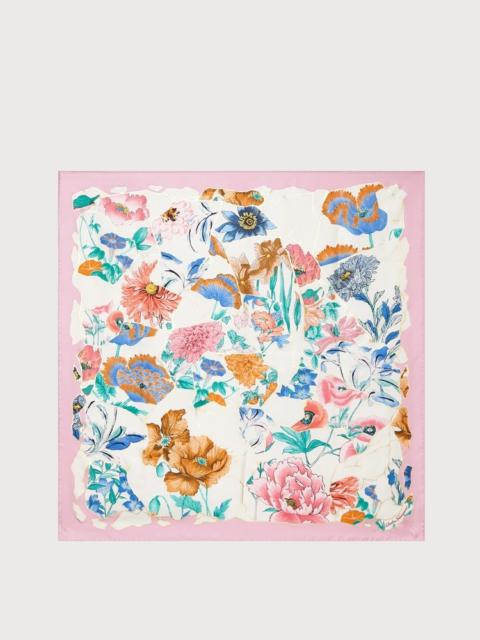 FERRAGAMO KINTSUGI PRINT SILK FOULARD