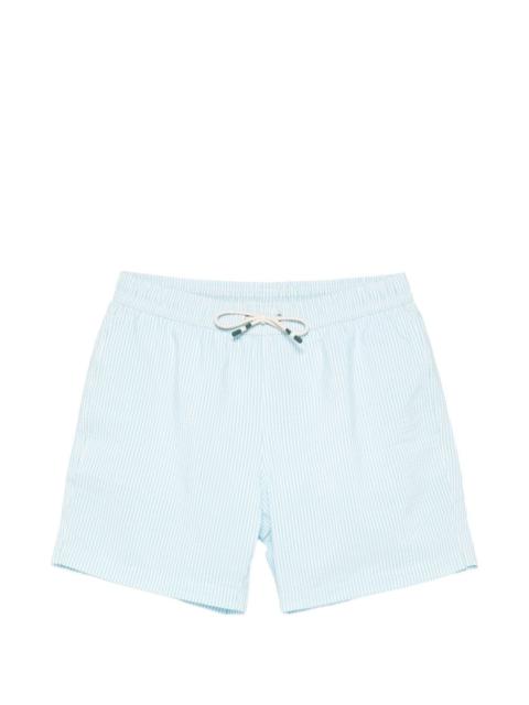 Hartford seersucker stripe-pattern swim shorts