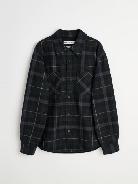 Our Legacy Whoppin Shirt Raven Check Ranch Cotton