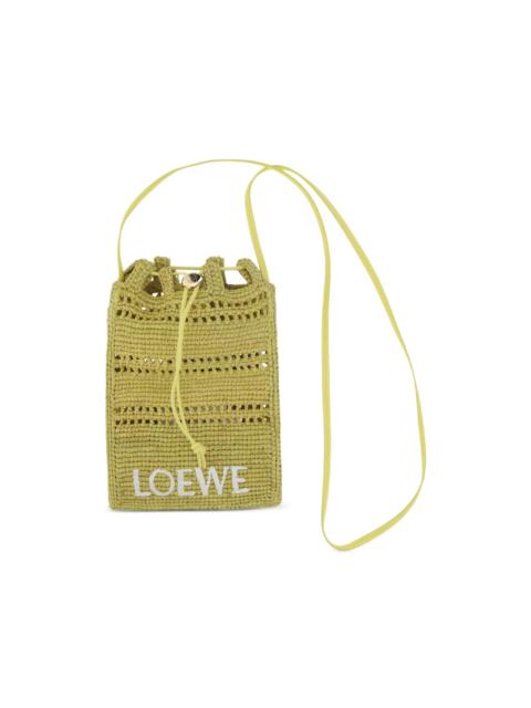 Loewe raffia drawstring shoulder bag