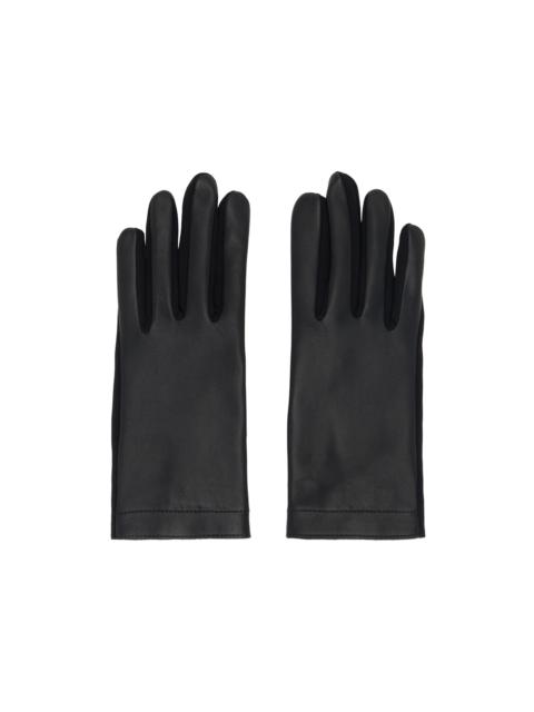 Black Paneled Gloves