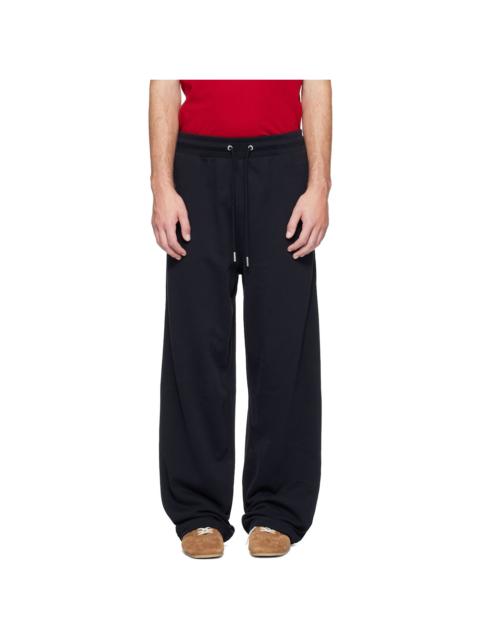 AMI Paris Black Cotton Ami de Coeur Track Pants