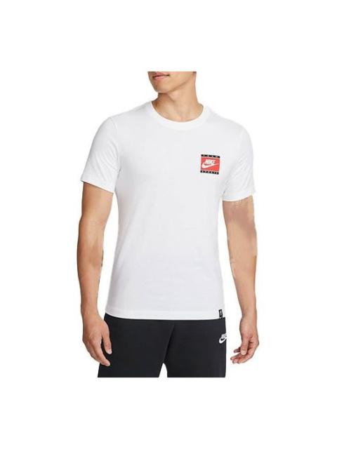 Nike Nike Printing Logo Solid Color Round Neck Short Sleeve White DJ2729-100