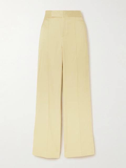 SA SU PHI Andrea Silk-blend Satin Straight-leg Pants