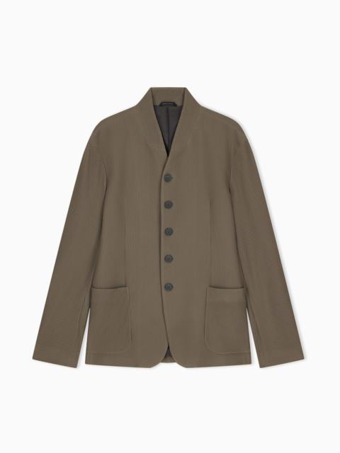 GIORGIO ARMANI BLAZER REGULAR FIT IN HI-TECH WARP KNITTED HONEYCOMB