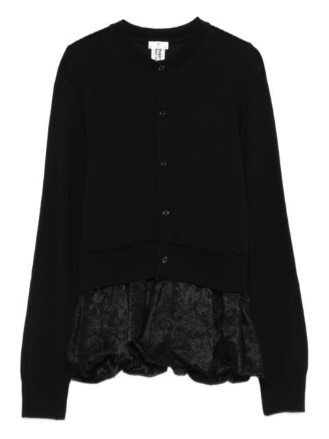Noir Kei Ninomiya gathered black cardigan