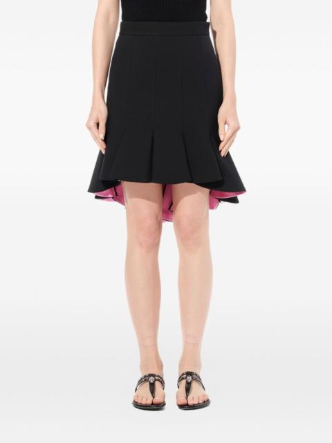Alexander McQueen high-low pleated mini skirt