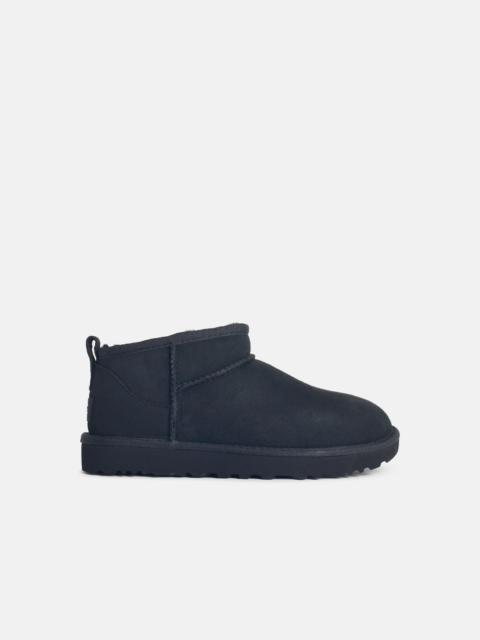 UGG 'CLASSIC ULTRA MINI' BLACK SUEDE BOOTS