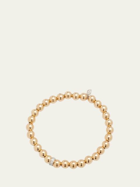 SYDNEY EVAN 14k Beaded Diamond Wheel Bracelet