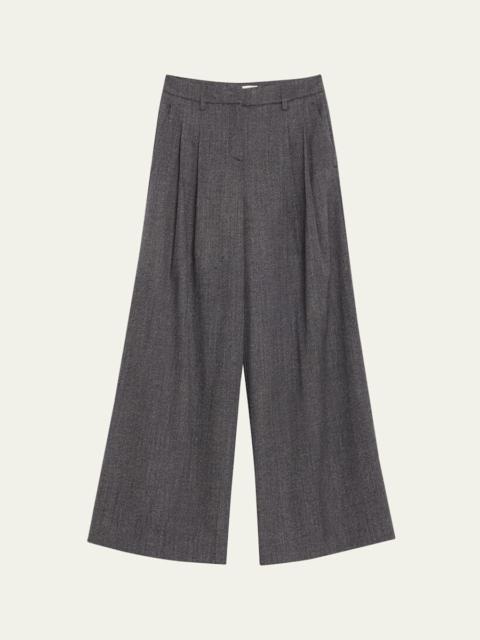 TWP Next Didi Stretch Wool Wide-Leg Trousers