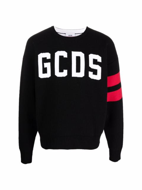 GCDS logo-print knitted jumper