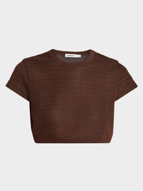 SIMKHAI Lidie Knit Crop Top