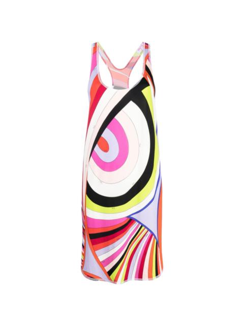 Iride-print sleeveless minidress