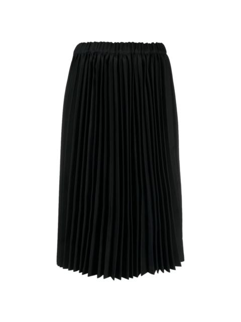 pleated high-waist skirt