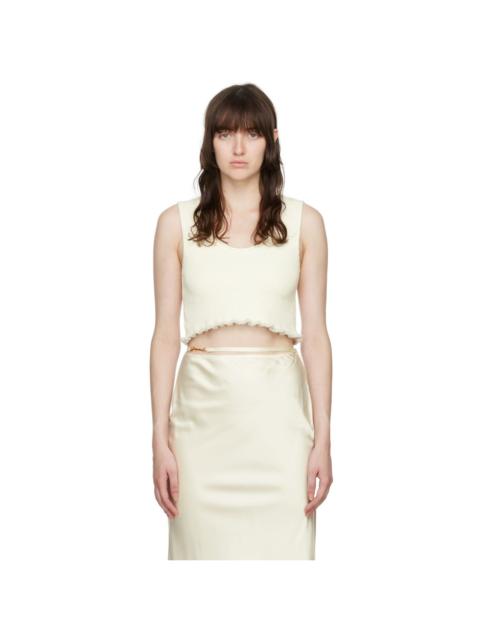 JACQUEMUS Off-White Le Papier 'Le Bandeau' Tank Top