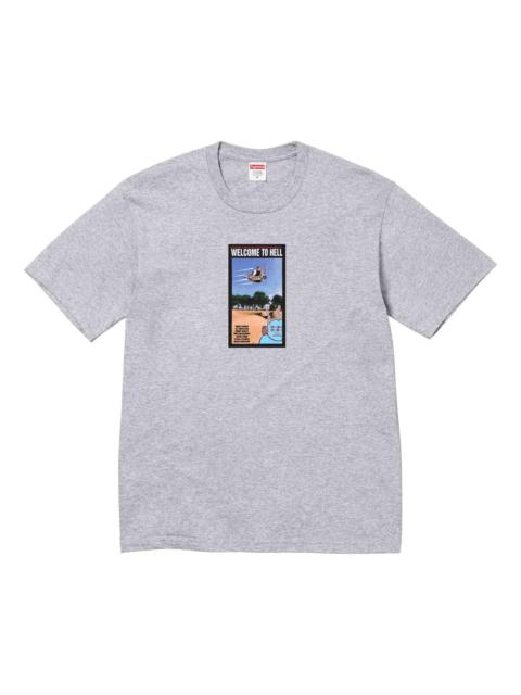 Supreme Supreme x Toy Machine Welcome To Hell 'T-Shirt 'Grey' SUP-SS24-071