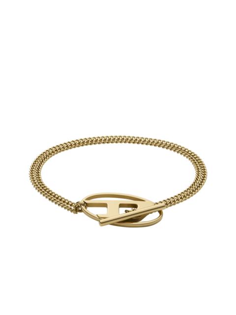 【DIESEL】Dx1568710 jewel Women's Gold-Tone Stainless Steel Soft Chain Ring | Gold