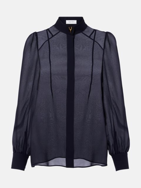 Alexander McQueen Wishbone silk crêpe de chine shirt