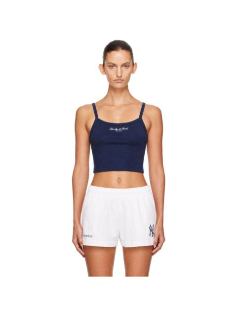 Sporty & Rich Navy Signature NY Box Tank Top