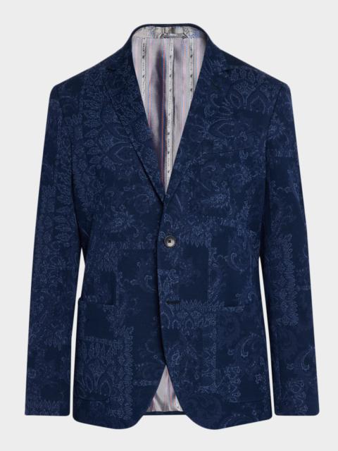 Etro Men's Floral Motif Cotton Jacquard Sport Coat