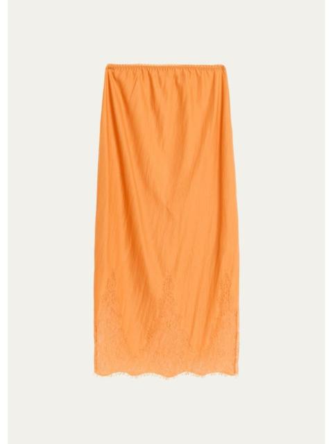RONNY KOBO Lace-Trim Skirt