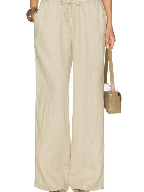 JAMES PERSE Paperbag Waist Linen Pant