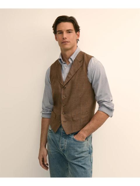 Brooks Brothers Classic Fit Wool Glen Plaid Suit Vest
