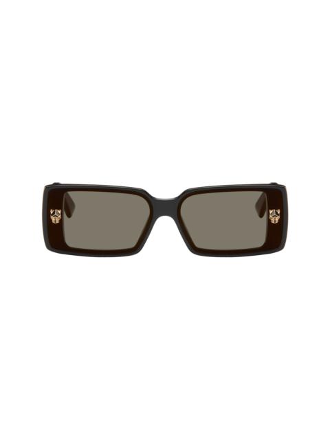 Cartier Black 'Panthère de Cartier' Sunglasses