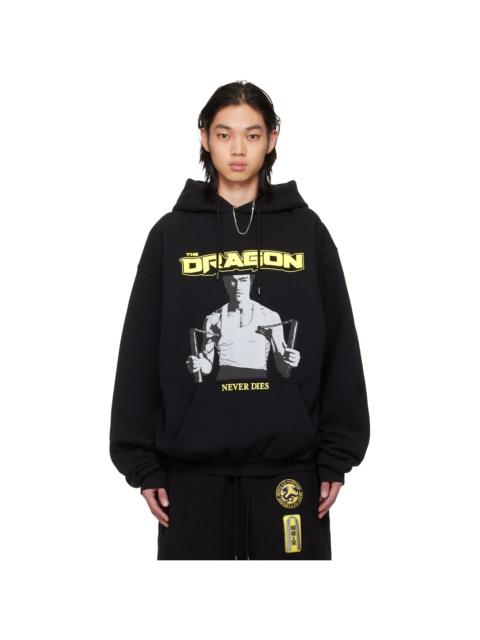 LU'U DAN BRUCE LEE x LỰU ĐẠN Black Oversized Hoodie