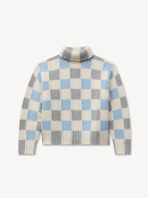 KENZO 'KENZO Checks' mock neck jumper in wool