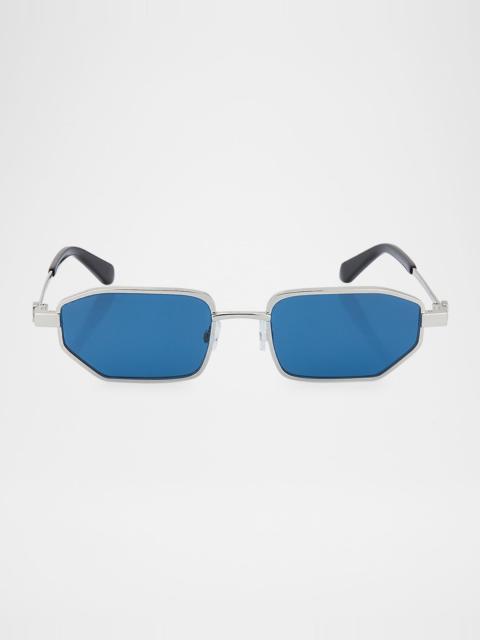 Off-White Men's Loa Metal Rectangle Sunglasses