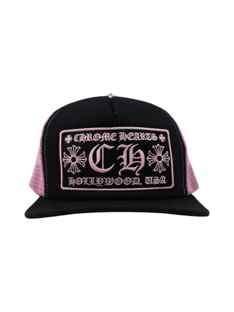 Chrome Hearts CH Hollywood Trucker Hat "Black/Pink" CHRM1618