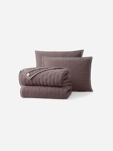 UGG Devon UGG®braid Quilt Set F/Q Polyester Bedding in Burnt Cedar