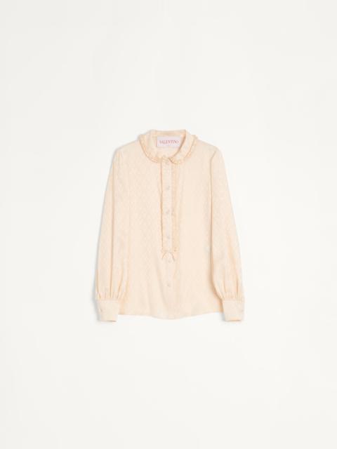 Valentino TOUTE LA V SILK JACQUARD SHIRT